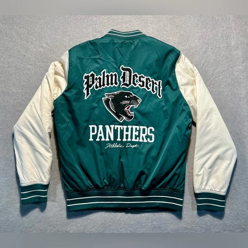 Hollister Palm Desert Panthers Varsity Bomber Jacket Green Small